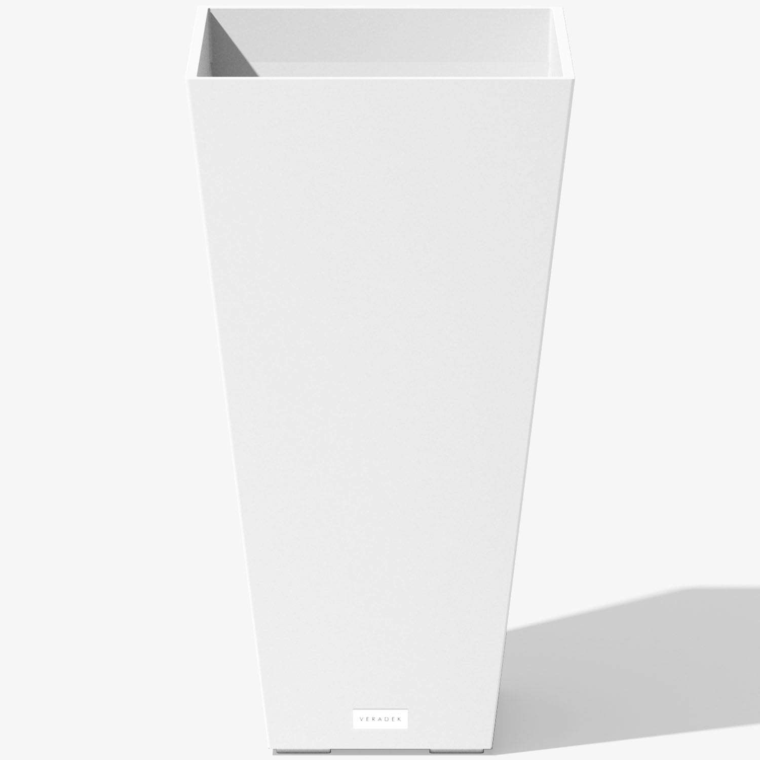 Veradek Pure Series Taper Planter - Tall Tapered Outdoor Planter with Shelf